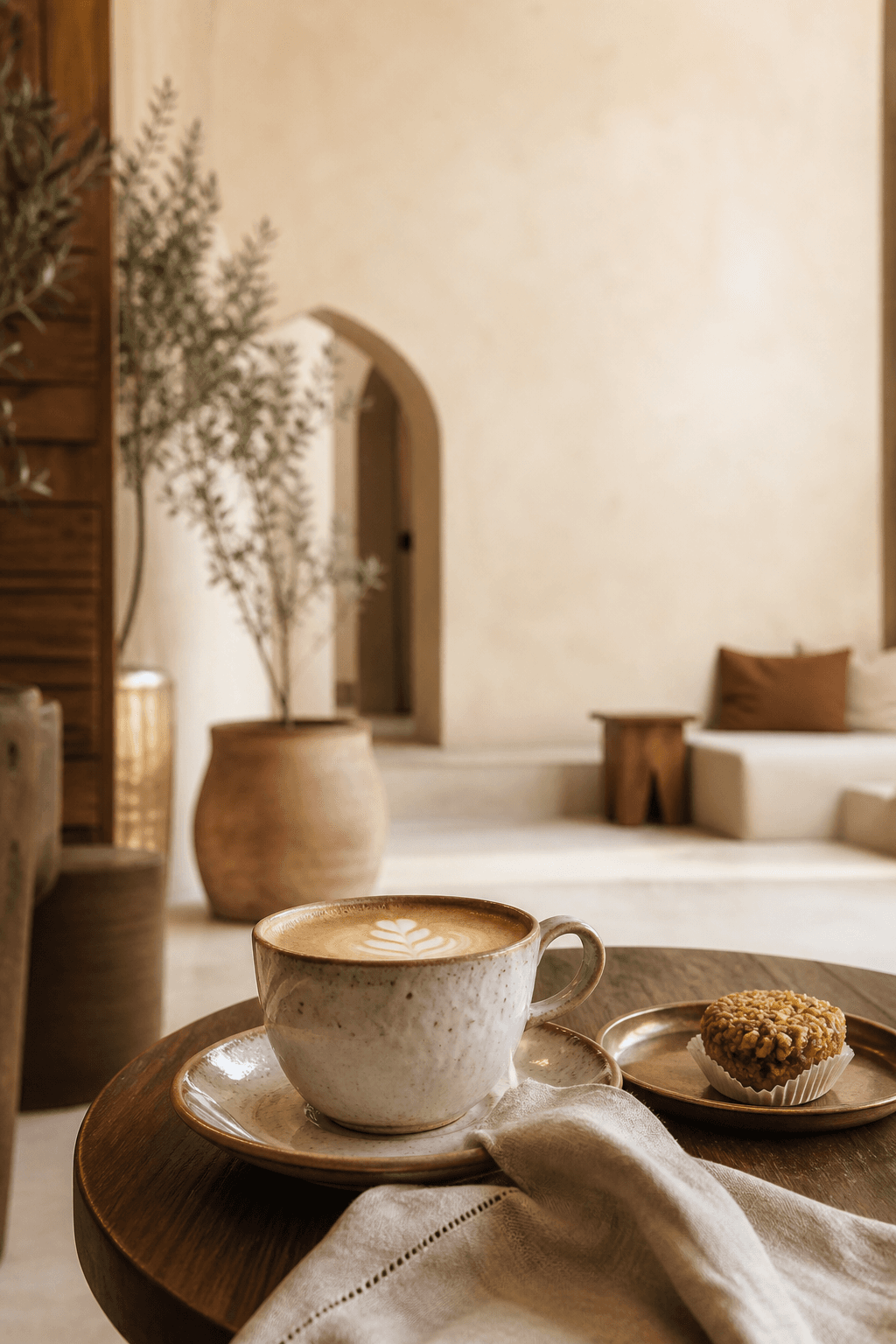 Cappuccino artisanal au Café Le Cinq